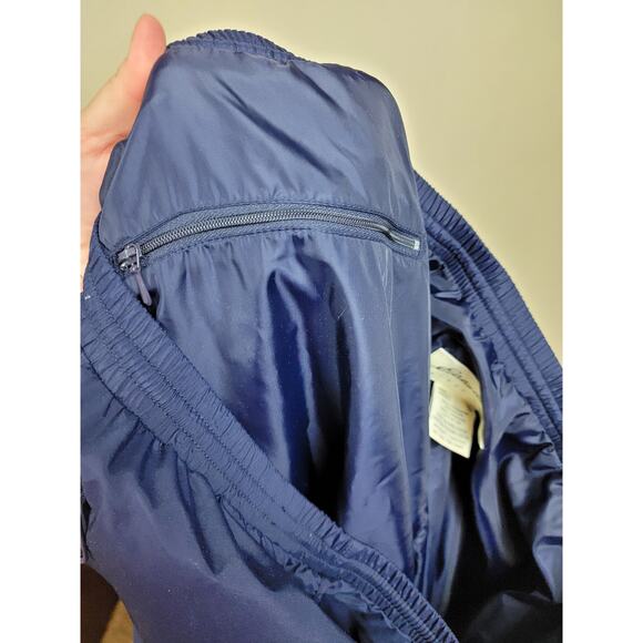 Eddie Bauer Outdoor Pull On Nylon Pants Blue Ankle Zip with Elastic Men's XL - Picture 9 of 9